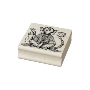 Create Your Own Wise Old Monkey Shaman Rubber Stamp