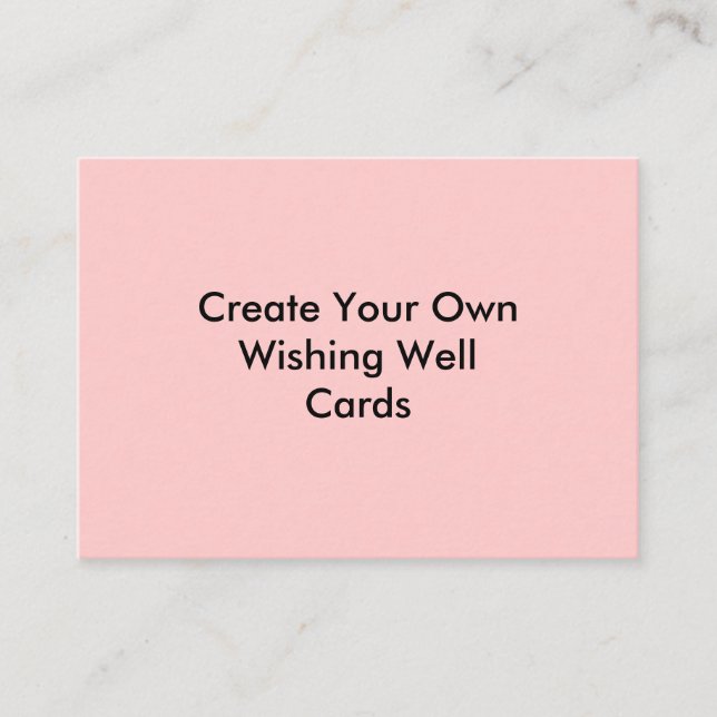 Create Your Own Wishing Well Cards Pink (Front)