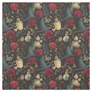 Create Your Own Witchy Red Roses Fabric