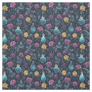 Create Your Own Witchy Yellow Pink Purple Roses Fabric
