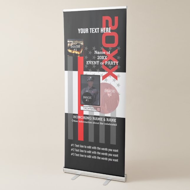 Create Your Own with 3 images and 9 lines of text Retractable Banner (3/4)