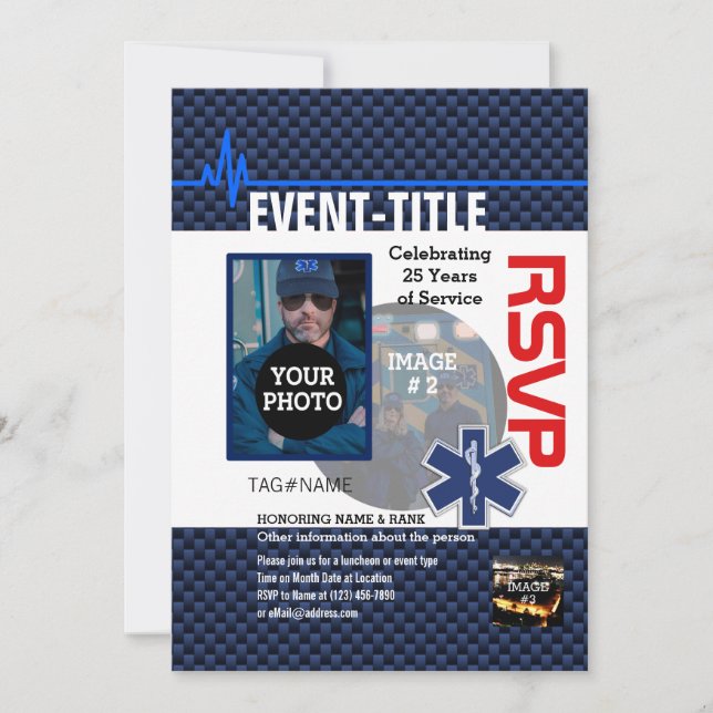 Create Your Own with 4 images and 12 lines of text Invitation (Front)