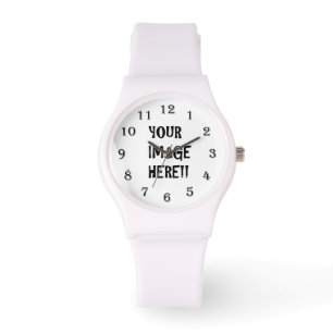 Create Your Own Women's Sporty White Silicon Watch