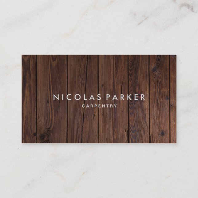 Create Your Own Wooden Floor Business Card (Front)