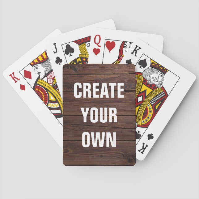 Create Your Own Wooden Floor Look Playing Cards (Back)