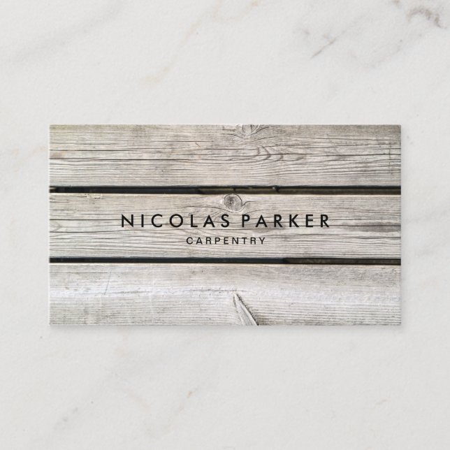 Create Your Own Wooden Wall 2 Business Card (Front)