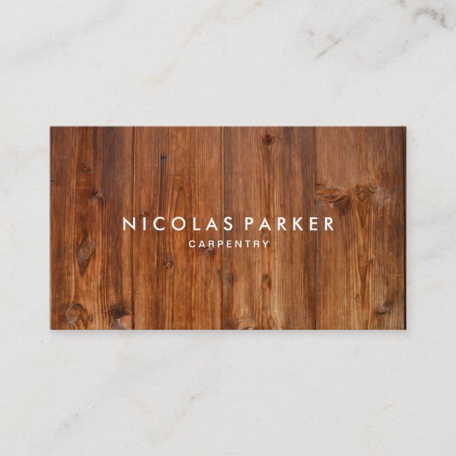 Create Your Own Wooden Wall 3 Business Card (Front)