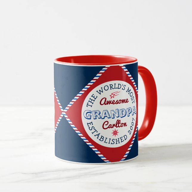 Create Your Own World’s Most Awesome Grandpa Logo Mug (Front Right)