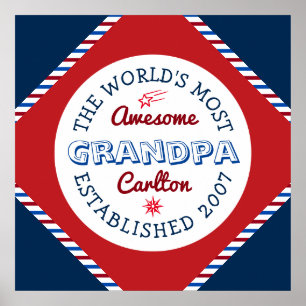 Create Your Own World’s Most Awesome Grandpa Logo Poster