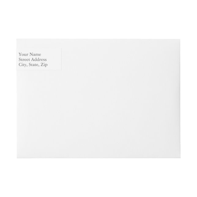 Wrap Around Return Address Labels, Classic - 2.5 cm x 18.4 cm (1" x 7.25") (Front)