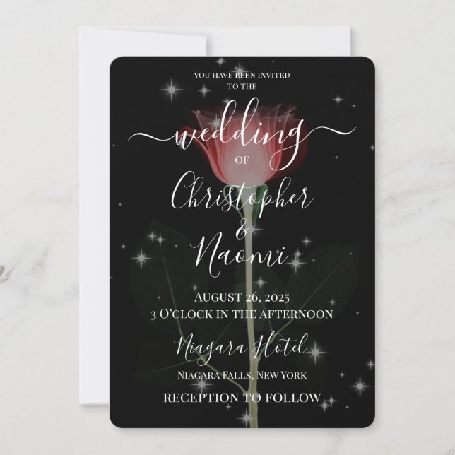 Create Your Own - X-Ray Flower & Stars Invitation (Front)