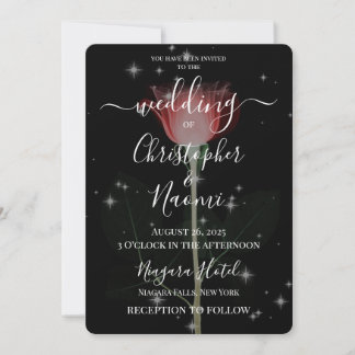 Create Your Own - X-Ray Flower & Stars Invitation
