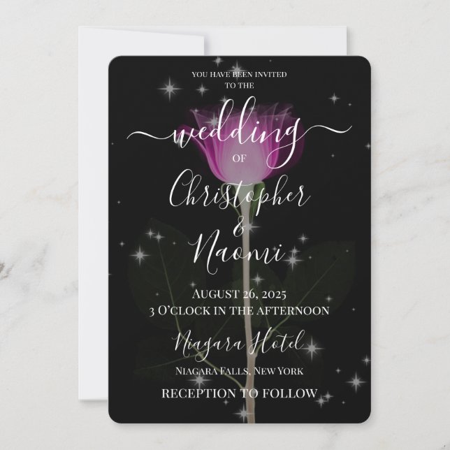 Create Your Own - X-Ray Flower & Stars Invitation (Front)