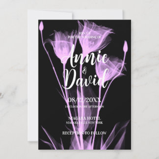 Create Your Own X-Ray Flower Trio Wedding Invitation