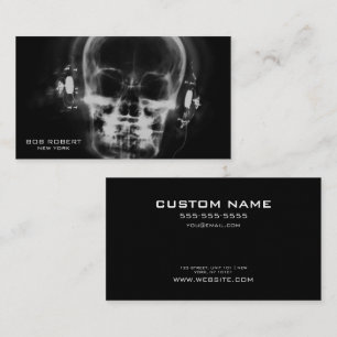 Create Your Own X-Ray Skeleton in Headphones Business Card