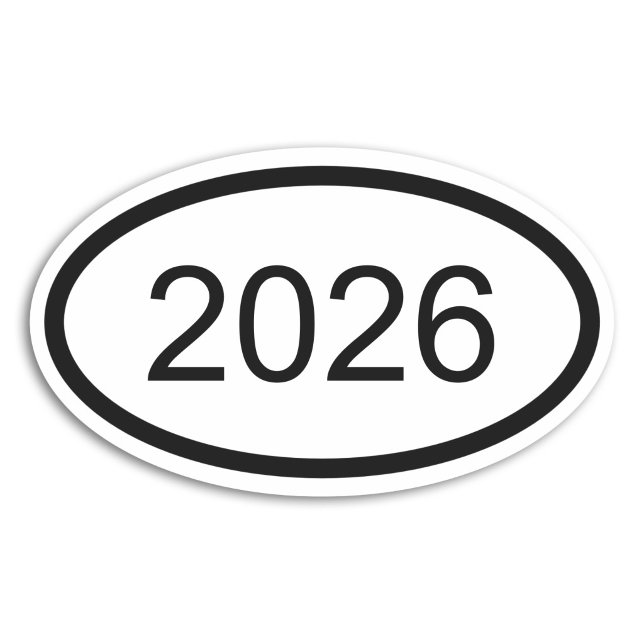 Create Your Own Year Euro Style Oval Sticker (Create Your Own Graduation Year Euro Style Oval Sticker)