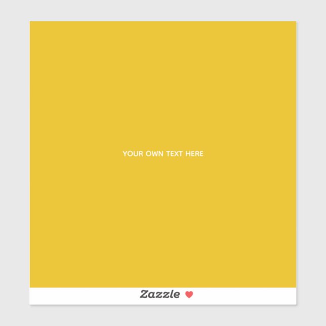 Create Your Own Yellow Custom Design (Sheet)