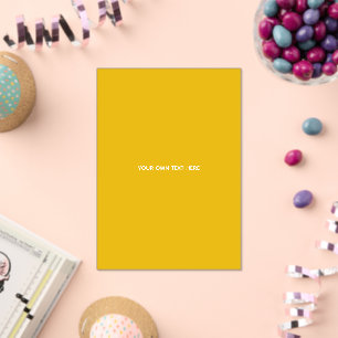 Create Your Own Yellow Custom Design Acrylic Invitations