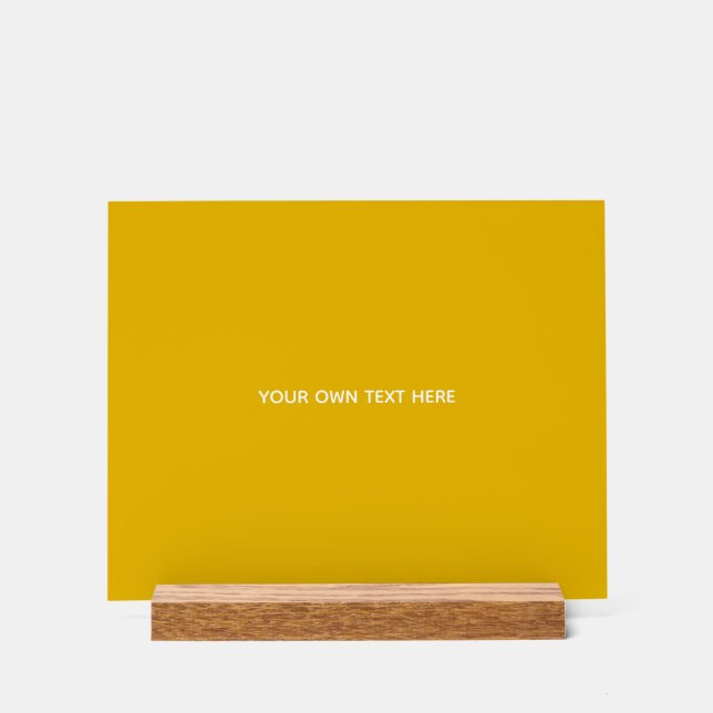 Create Your Own Yellow Custom Design Acrylic Sign (Front)