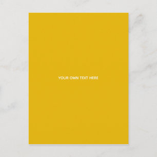 Create Your Own Yellow Custom Design Announcement Postcard