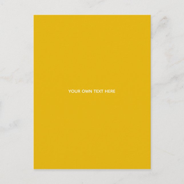 Create Your Own Yellow Custom Design Announcement Postcard (Front)