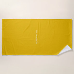 Create Your Own Yellow Custom Design Beach Towel