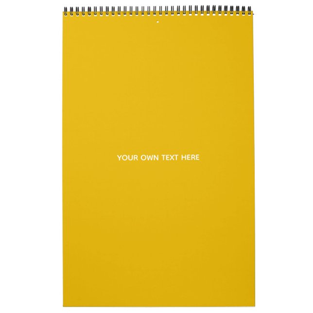 Create Your Own Yellow Custom Design Calendar (Cover)