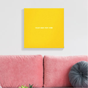 Create Your Own Yellow Custom Design Canvas Print
