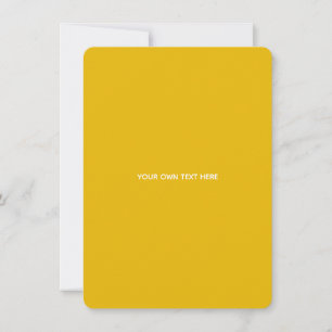 Create Your Own Yellow Custom Design Card