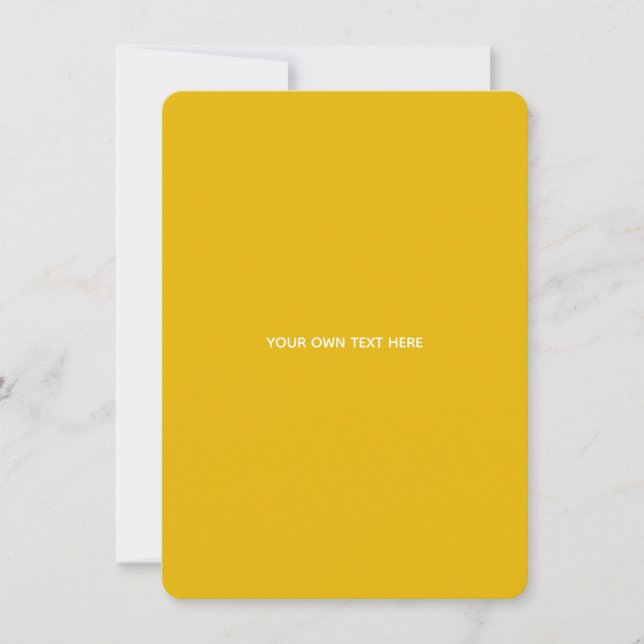 Create Your Own Yellow Custom Design Card (Front)
