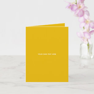 Create Your Own Yellow Custom Design Card