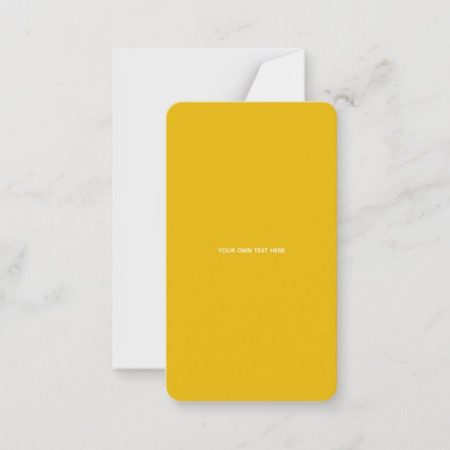 Create Your Own Yellow Custom Design Card (Front)