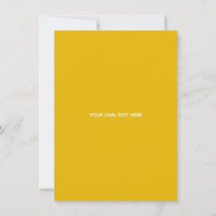 Create Your Own Yellow Custom Design Card