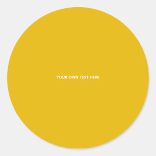 Create Your Own Yellow Custom Design Classic Round Sticker