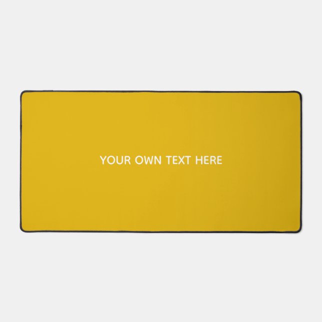 Create Your Own Yellow Custom Design Desk Mat (Front)
