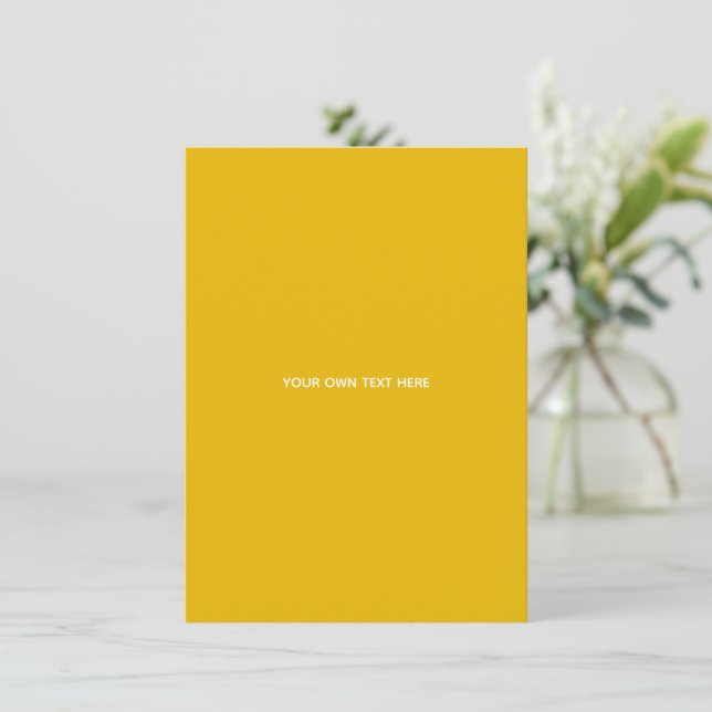 Create Your Own Yellow Custom Design Enclosure Card (Standing Front)