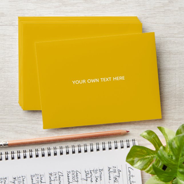 Create Your Own Yellow Custom Design Envelope (Stacked)