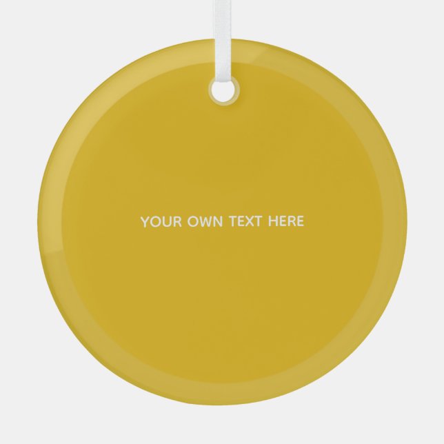 Create Your Own Yellow Custom Design Glass Tree Decoration (Front)