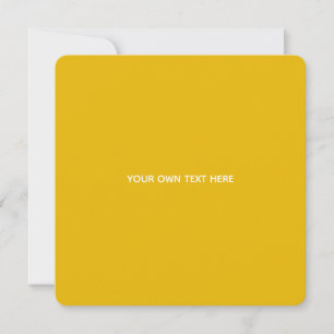 Create Your Own Yellow Custom Design Holiday Card
