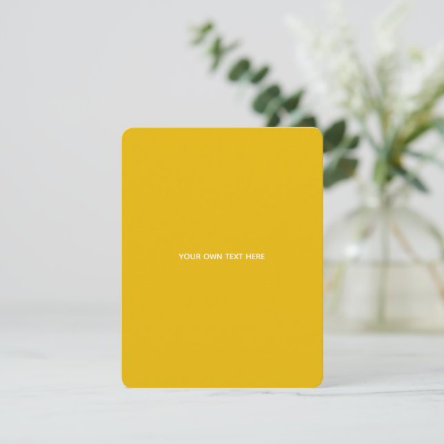 Create Your Own Yellow Custom Design Invitation (Standing Front)