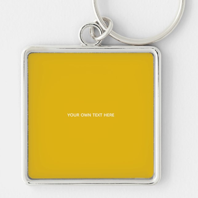 Create Your Own Yellow Custom Design Key Ring (Front)