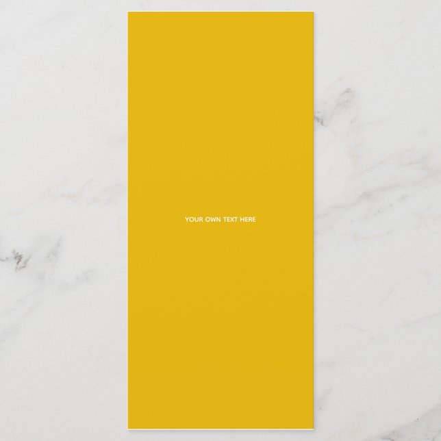 Create Your Own Yellow Custom Design Menu (Front)
