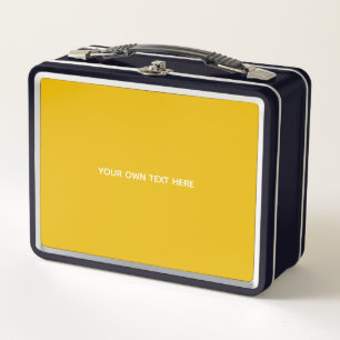 Create Your Own Yellow Custom Design Metal Lunch Box