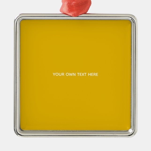 Create Your Own Yellow Custom Design Metal Tree Decoration (Front)