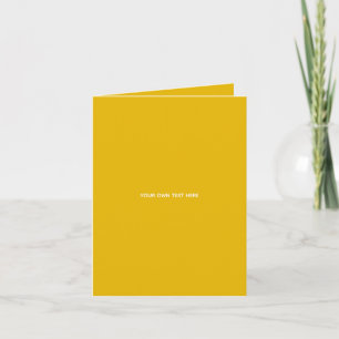 Create Your Own Yellow Custom Design Note Card