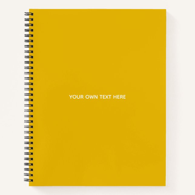 Create Your Own Yellow Custom Design Notebook (Front)