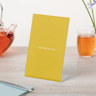 Create Your Own Yellow Custom Design Pedestal Sign