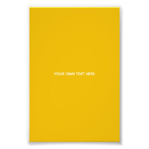 Create Your Own Yellow Custom Design Photo Print