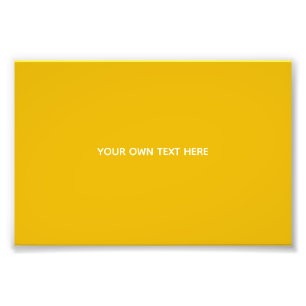 Create Your Own Yellow Custom Design Photo Print