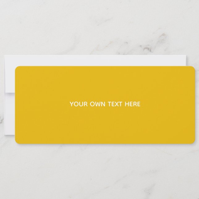 Create Your Own Yellow Custom Design Save The Date (Front)